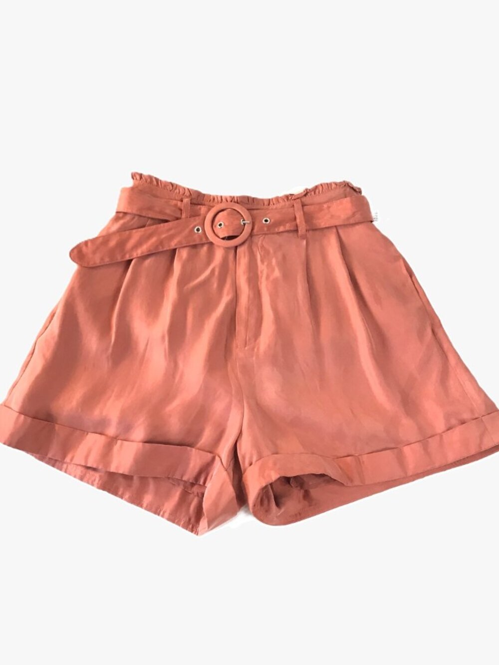 Sadie & Sage – Dunes Rust Belted Shorts | High Waist | NWT Size Small